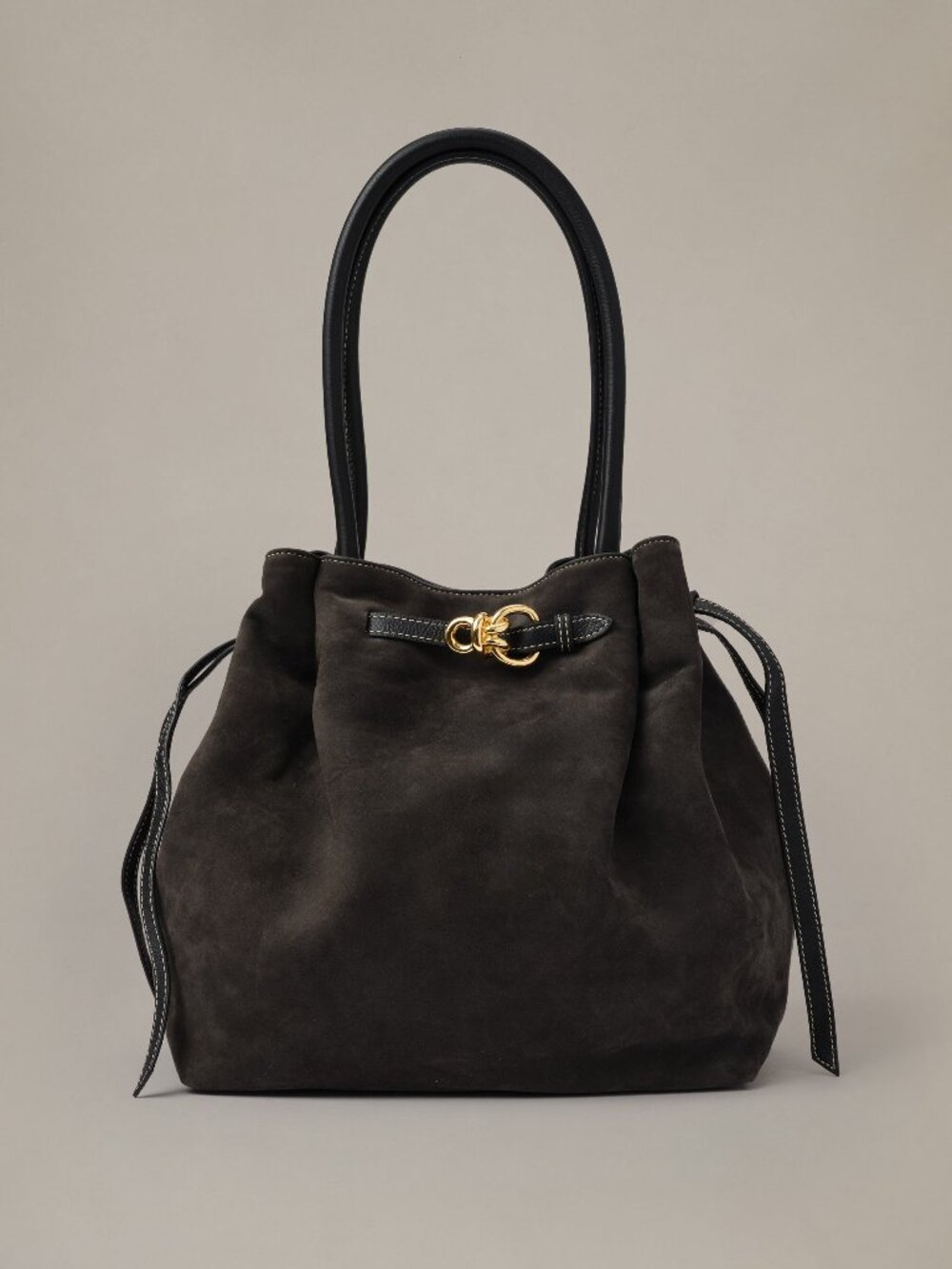 J McLaughlin The Lex Suede Tote Bag - Hunter Green/Black NEW